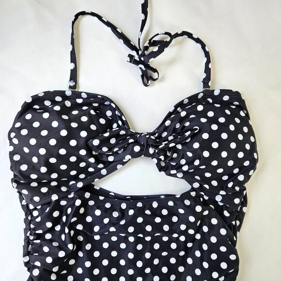 Womens Retro Polka Dot Halter One-Piece Swimsuit XXL Beach Pool Sexy Stylish - Picture 6 of 8